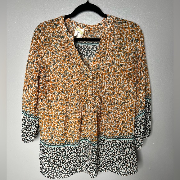 Anthropologie Fig and Flower Fun Blouse- Medium - Picture 1 of 7